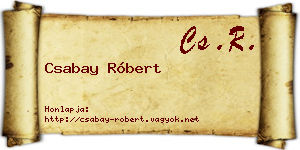 Csabay Róbert névjegykártya
