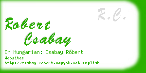 robert csabay business card