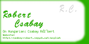 robert csabay business card